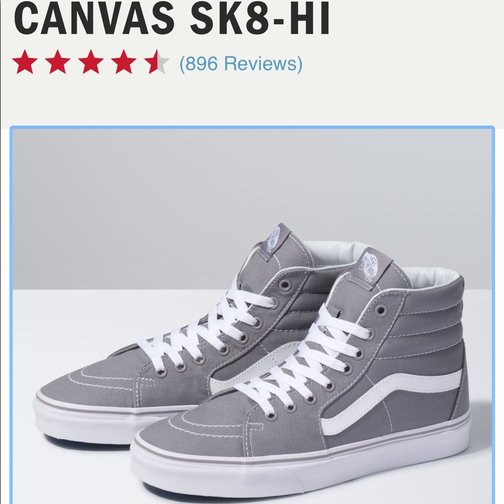 Women’s gray high top vans!